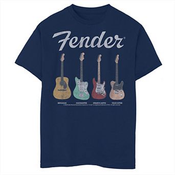 Boys 6-20 Fender Guitars Poster Tee