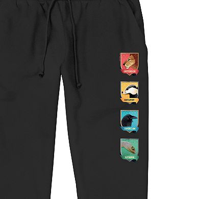 Men's Harry Potter Animal Emblems Banded Bottom Pajama Pants