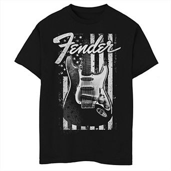 Boys 8-20 Fender Flag And Guitar Poster Tee