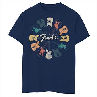 Boys 8-20 Fender Retro Guitars Kaleidoscope Tee