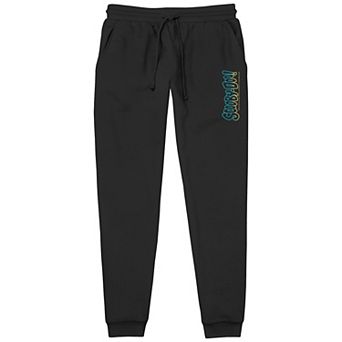 Men's Scooby Doo Vertical Logo Banded Bottom Pajama Pants