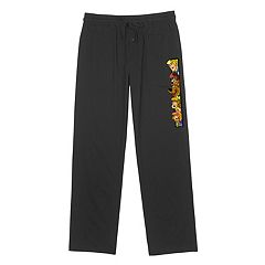 Kirby Floating Character Men's Black Sleep Pajama Pants-XL 