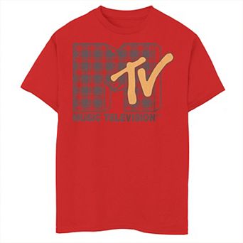 Boys 8-20 MTV Plaid MTV Logo Tee