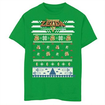 Boys' 8-20 Nintendo Not Zelda Ugly Sweater Design Graphic Tee