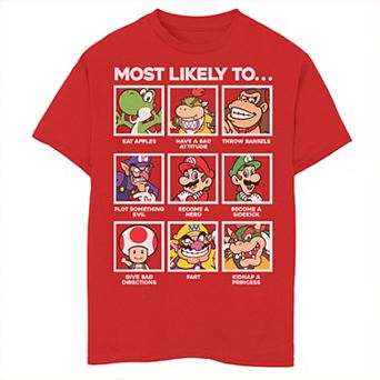 Boys 6-20 Nintendo Likely Hood Characters Panels Tee