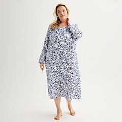 Women's Lands' End Long Sleeve Flannel Nightgown