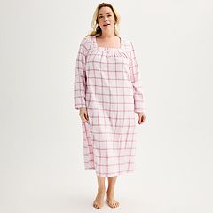 Casual Nights Women's Long Sleeve Micro Fleece Cozy Night Gown - Green -  Small at  Women's Clothing store