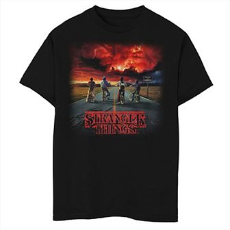 Boys 8-20 Netflix Stranger Things Where It Began Dustin & Friends Poster Tee