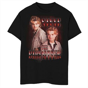 Boys 6-20 Netflix Stranger Things Steve The Babysitter Poster Tee
