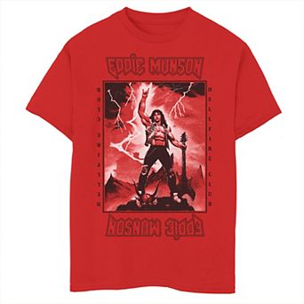 Boys 8-20 Netflix Stranger Things Power Of Eddie Muson Poster Tee