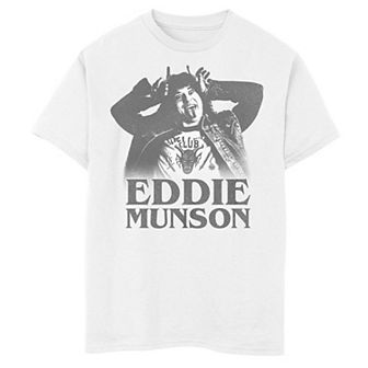 Boys' 8-20 Stranger Things Eddie Horns BW Poster Graphic Tee