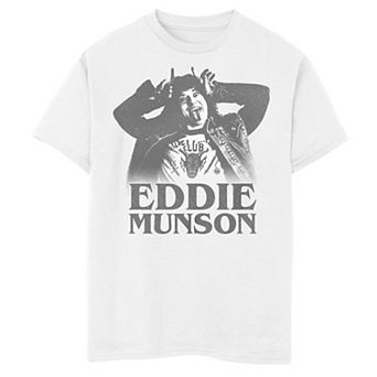 Boys' 8-20 Stranger Things Eddie Horns BW Poster Graphic Tee
