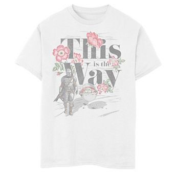 Boys 6-20 8-20 Star Wars The Mandalorian This Is The Way Floral Picture Graphic Tee