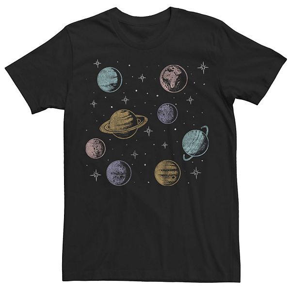 Juniors' Planets And Solar System Boyfriend Graphic Tee