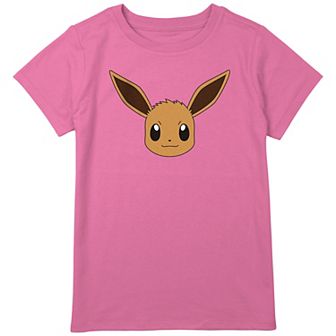 Girls 8-20 Pokemon Eevee Face Graphic Tee