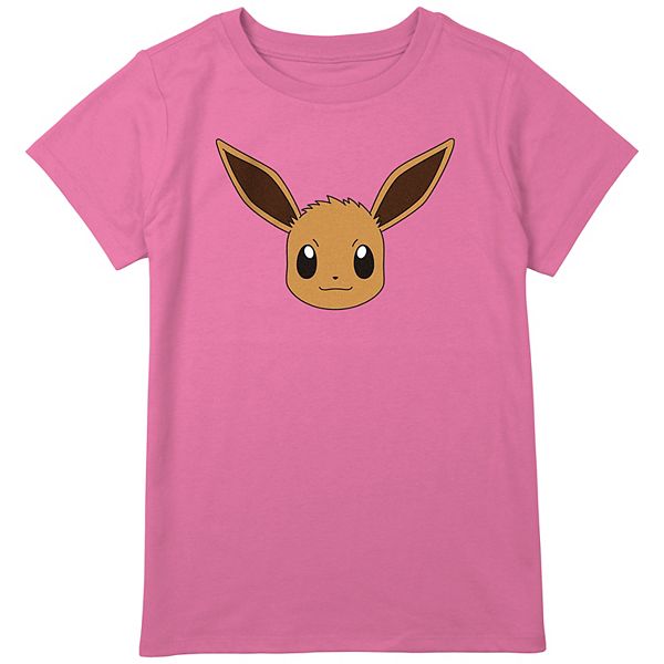 Girls 8-20 Pokemon Eevee Face Graphic Tee