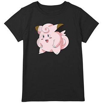 Girls Pokemon Happy Pink Clefairy Profile Plus Graphic Tee