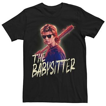 Boys 8-20 Husky Netflix Stranger Things Steve The Babysitter Portrait Graphic Tee