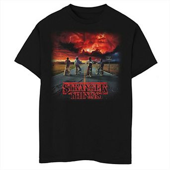 Boys 8-20 Husky Netflix Stranger Things Where It Began Dustin & Friends Poster Graphic Tee