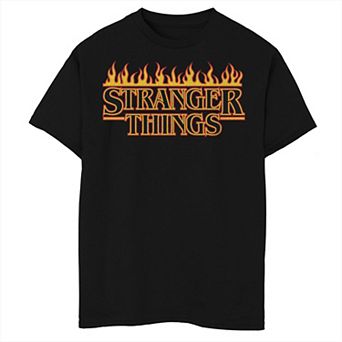 Boys 8-20 Husky Netflix Stranger Things Flaming Logo Graphic Tee