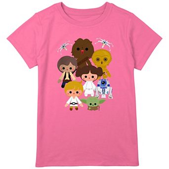 Girls 8-20 Star Wars Kawaii Chewbacca And Friends Graphic Tee