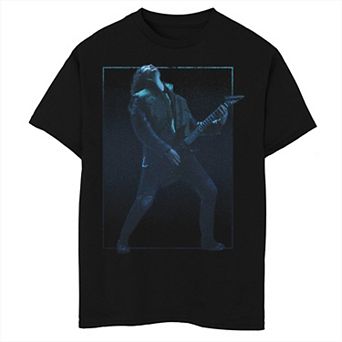 Boys 8-20 Husky Netflix Stranger Things Eddie Muson Guitar Solo Poster Graphic Tee