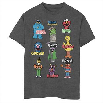 Boys 8-20 Husky Sesame Street Show Characters Graphic Tee