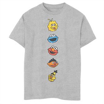 Boys' 8-20 Sesame Street Represent Elmo Ernie Bert Big Bird & Cookie Monster Graphic Tee