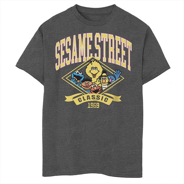 Boys 820 Husky Sesame Street Classic 1969 Characters Graphic Tee