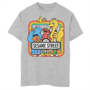 Boys' 8-20 Sesame Street Elmo Big Bird Bert Ernie Cookie Monster Graphic Tee