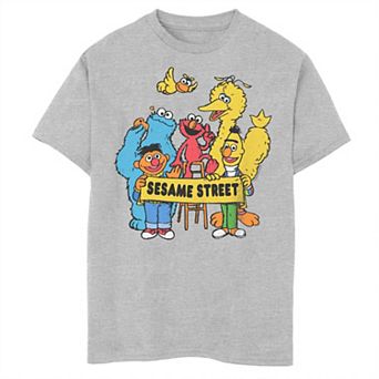 Boys' 8-20 Sesame Street Banner Group Graphic Tee
