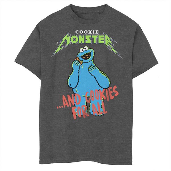 Boys Sesame Street Cookie Monster & Cookies For All Poster Tee