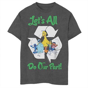 Boys Sesame Street Lets All Do Our Part Big Bird & Friends Tee