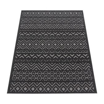 Indoor & Outdoor Rug With High-Low Boho Trellis Pattern