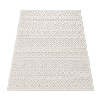 Indoor & Outdoor Rug With High-Low Boho Trellis Pattern