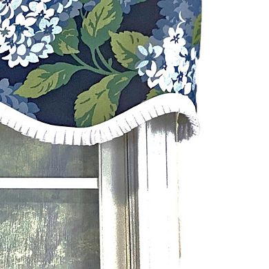 RLF Home Hydrangea Ruffled Provance valance Rod Pocket