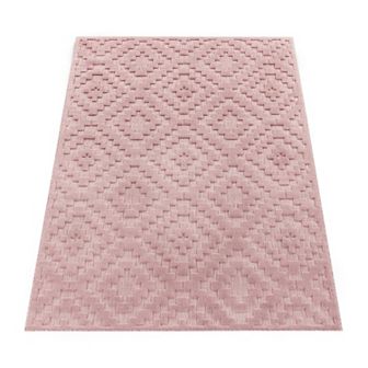 Indoor & Outdoor Rug With High-Low Moroccan Trellis Pattern