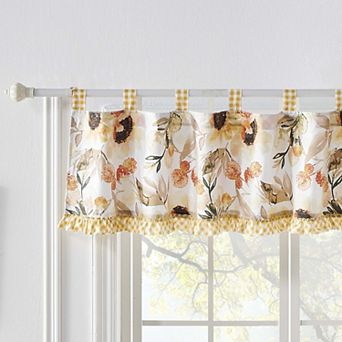 Greenland Home Somerset Ruffle-Trimmed Window Valance, 84 W x 19 L, Gold