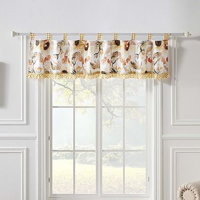 Greenland Home Somerset Ruffle-Trimmed Window Valance, 84 W x 19 L, Gold