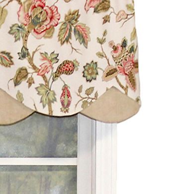 RLF Home Gianna Petticoat Valance Rod Pocket, Contrast Bottom fabric