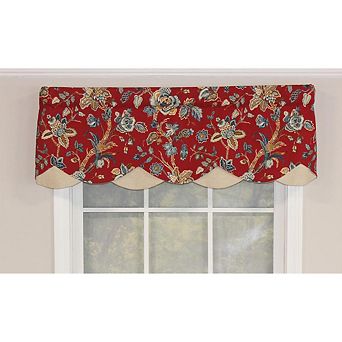 RLF Home Gianna Petticoat Valance Rod Pocket, Contrast Bottom fabric