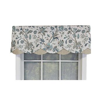 RLF Home Gianna Petticoat Valance Rod Pocket, Contrast Bottom fabric