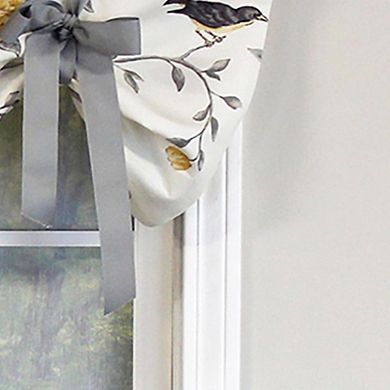 RLF Home Trend Bird Tie-Up Valance Coordination Ribbon Tie Rod Pocket