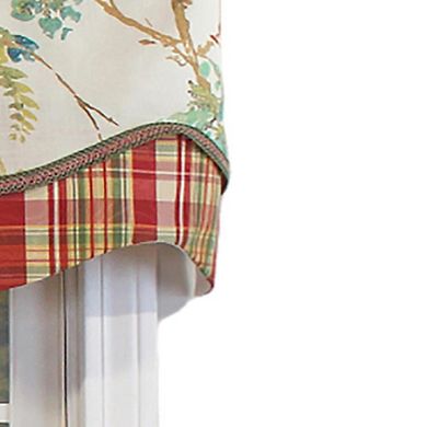 RLF Home Skylark Glory Valance Primary. Rod Pocket, Layered, Trimmed