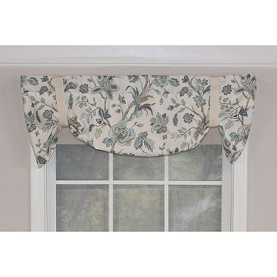 RLF Home Gianna Suspender Valance Rod Pocket, contrast ribbon Tie