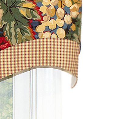 RLF Home Queensland D-Regal Valance. Rod Pocket, Contrast fabric