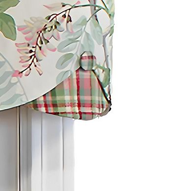 RLF Home Heirloom Garden Petticoat Rod Pocket, Contrast Bottom fabric. Hand Made Buttons