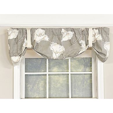 RLF Home Calla Suspender Valance Rod Pocket, Ribbon Ties