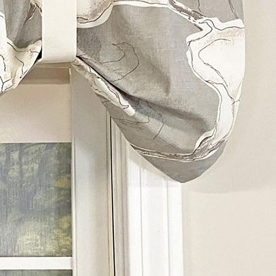 RLF Home Calla Suspender Valance Rod Pocket, Ribbon Ties