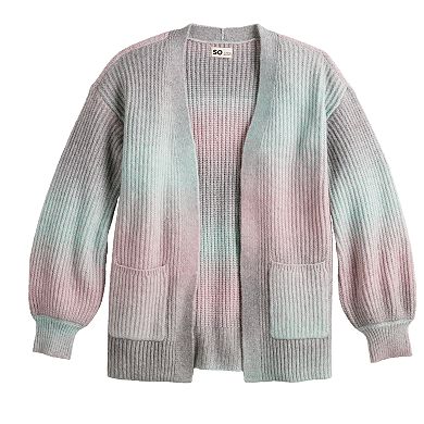 Girls 6-20 SO® Metallic Knitted Cardigan Sweater in Regular & Plus Size